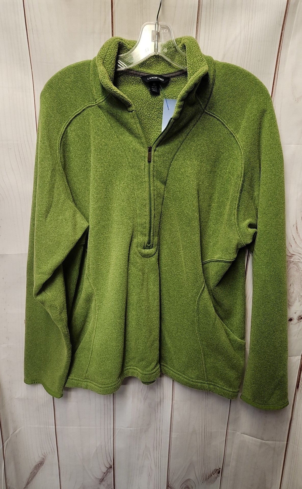 Lands End Women's Size XL Green Sweatshirt