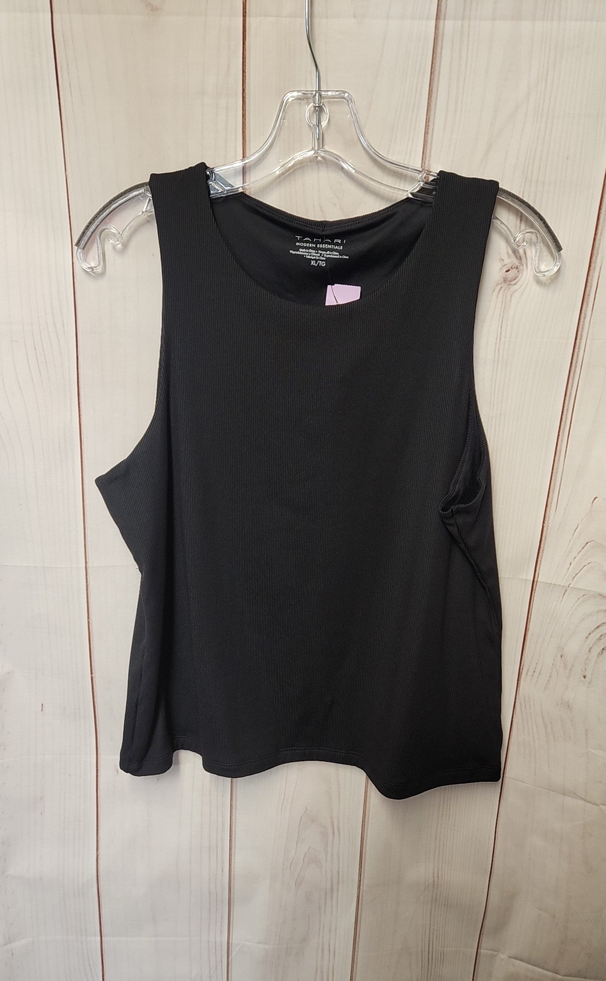 Tahari Women's Size XL Black Sleeveless Top