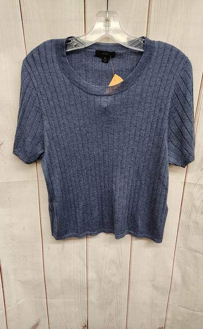 J Crew Women's Size XL Blue Short Sleeve Top