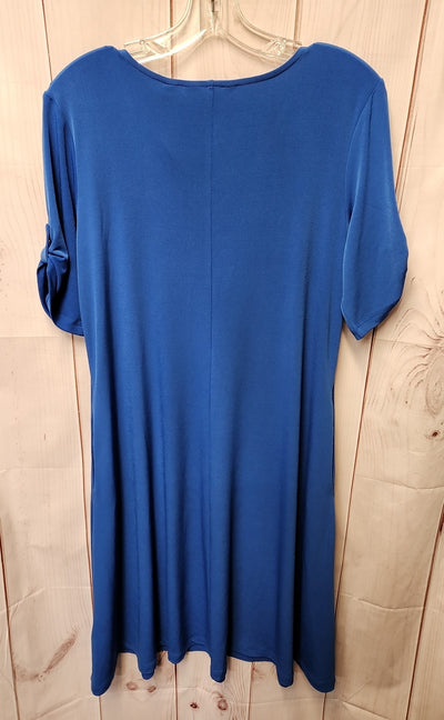 Susan Graver Women's Size S Blue Dress