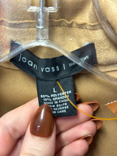 Joan Vass Women's Size L Tan Cardigan