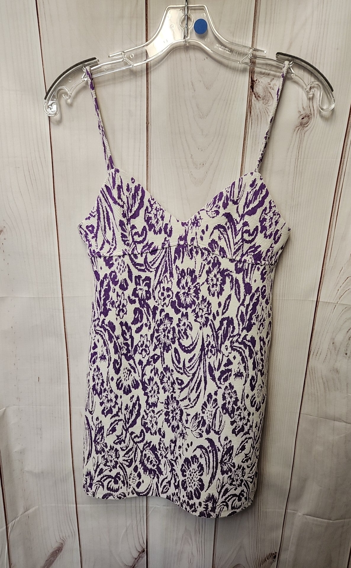 Zara Women's Size S White & Purple Dress