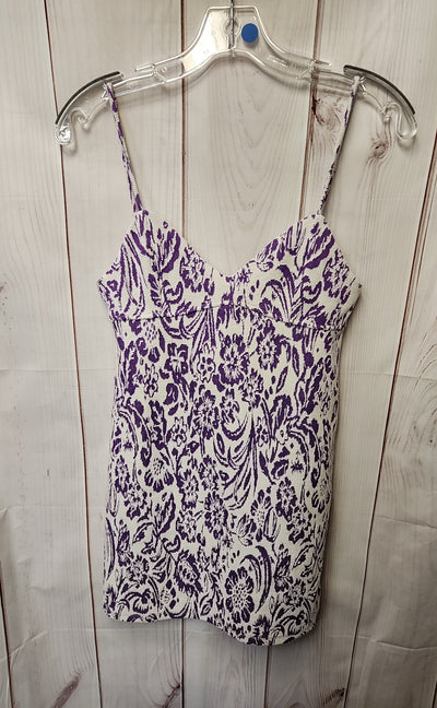 Zara Women's Size S White & Purple Dress