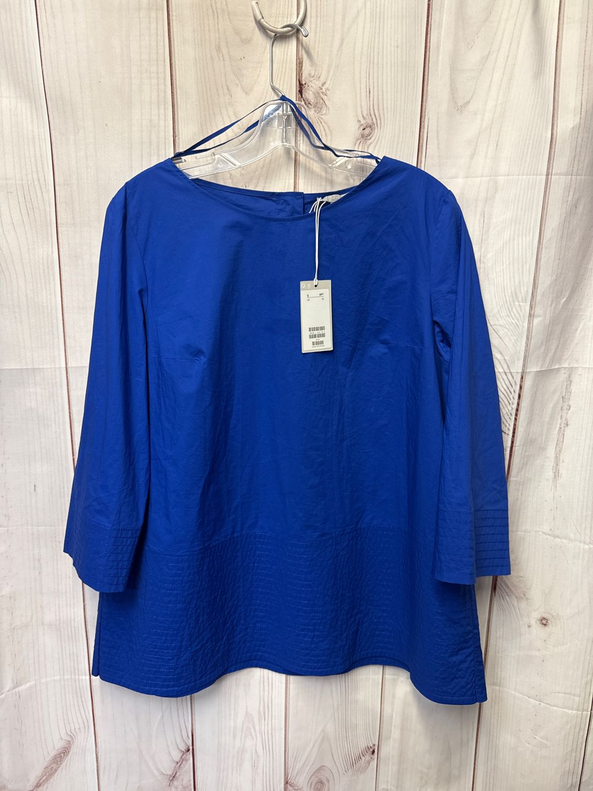 NWT Cos Women's Size 12 Blue 3/4 Sleeve Top