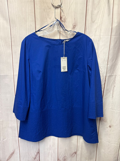 NWT Cos Women's Size 12 Blue 3/4 Sleeve Top