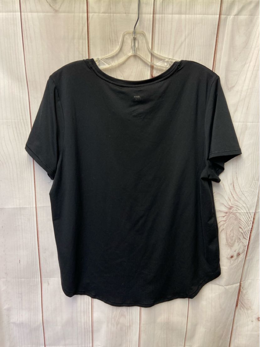 All in Motion Women's Size XL Black Short Sleeve Top