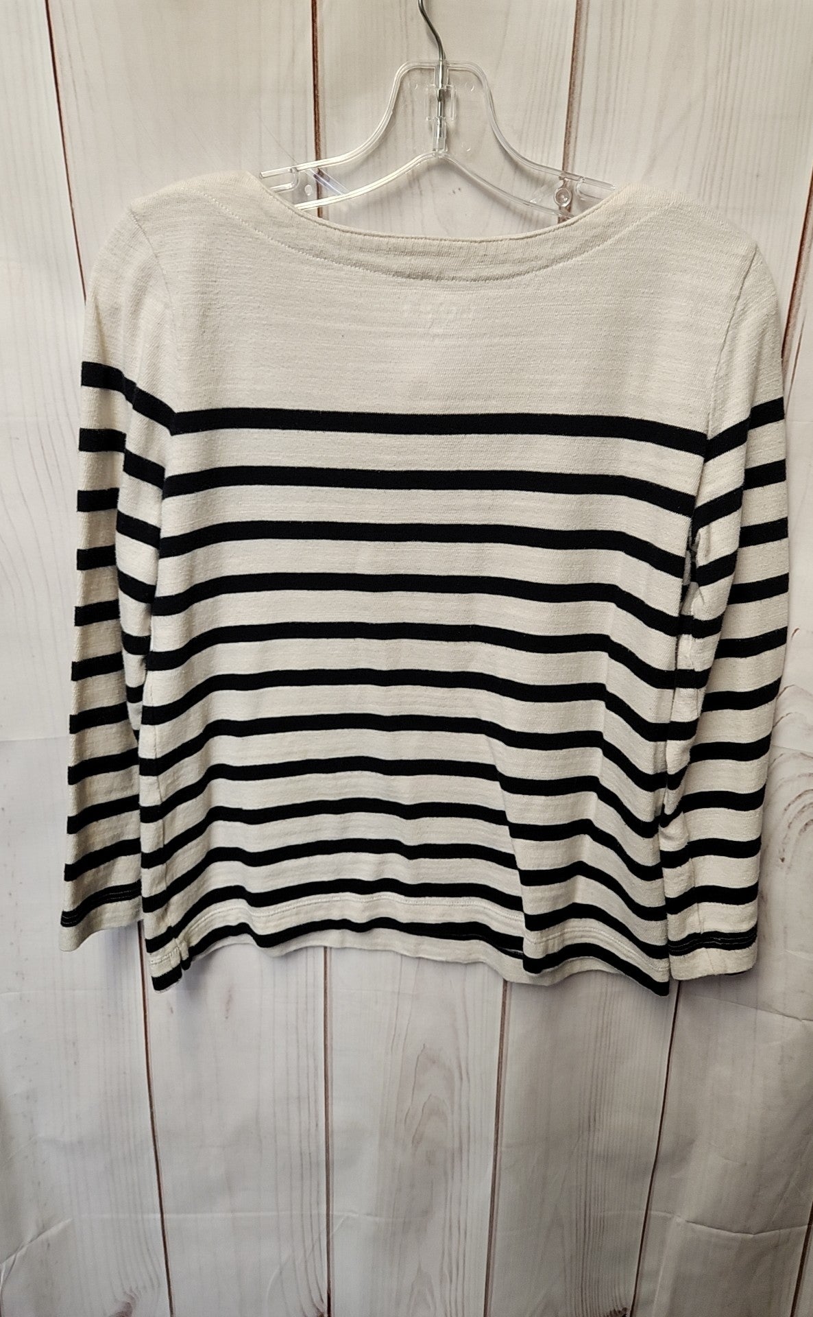 Loft Women's Size S White & Black 3/4 Sleeve Top