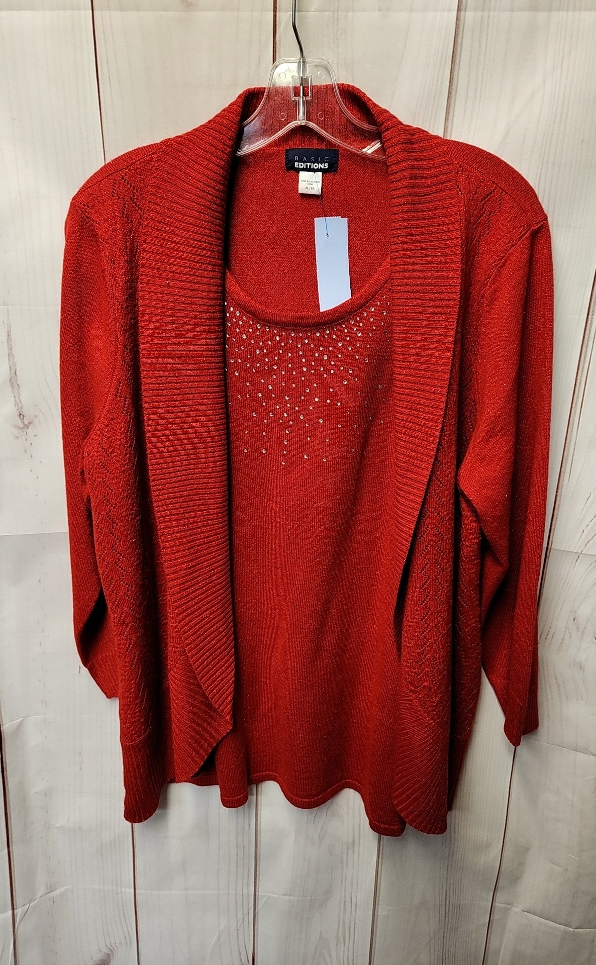 Basic Edition Women's Size XL Red Sweater