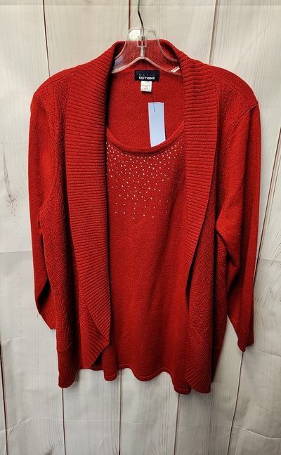 Basic Edition Women's Size XL Red Sweater