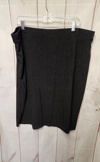 Chico's Travelers Women's Size 4 = US 20/22 Black Skirt