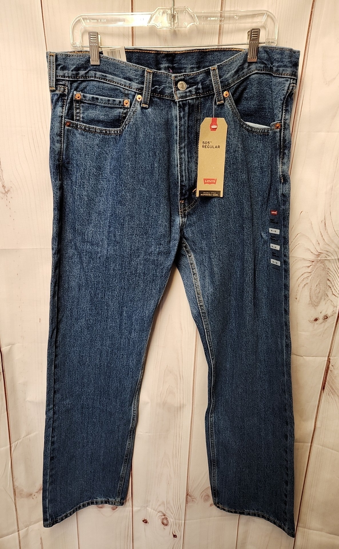NWT Levis Men's Size 36x30 Blue Jeans 505 Regular