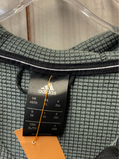 Adidas Men's Size XL Gray Full Zip Hooded Sweatshirt