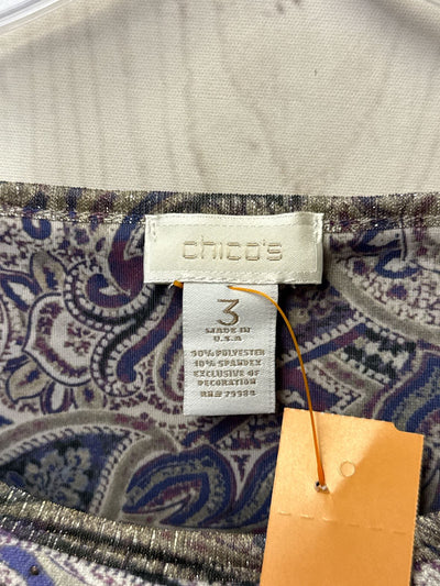 Chico's Women's Size 3 = US XL Purple Long Sleeve Top