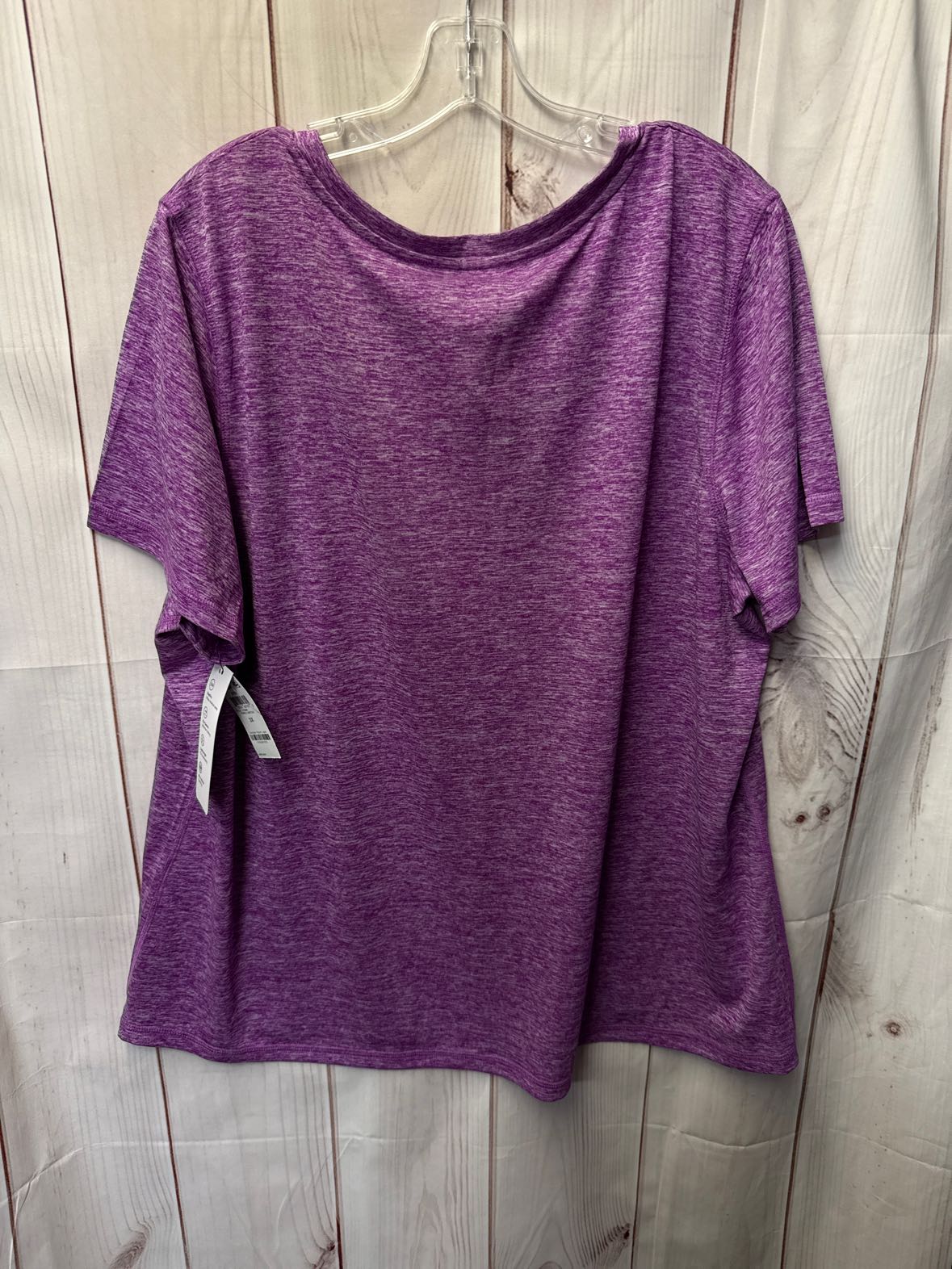 NWT Ideology Women's Size 3X Purple Short Sleeve Top