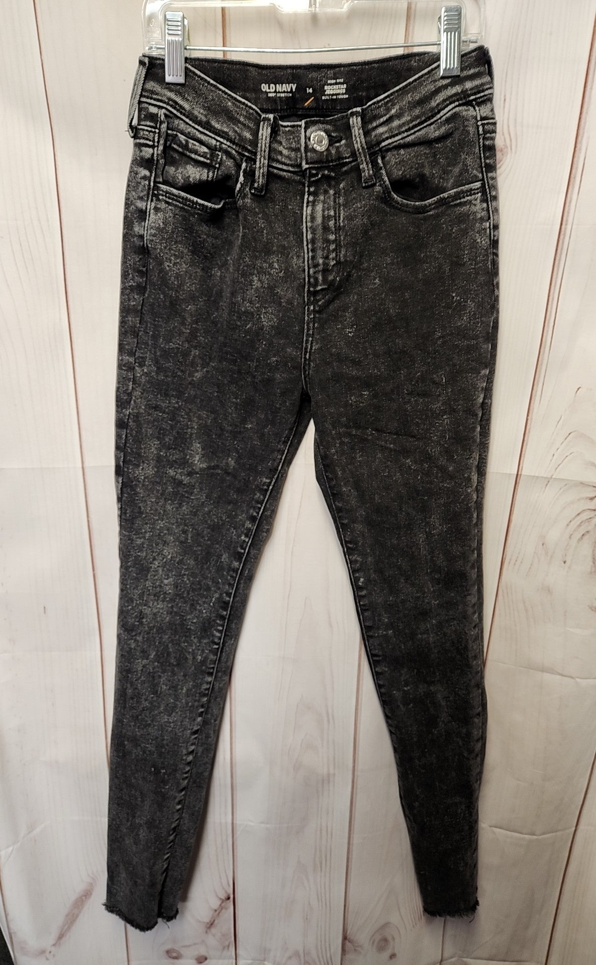 Old Navy Girl's Size 14 Black Jeans High Rise Rockstar Jeggings