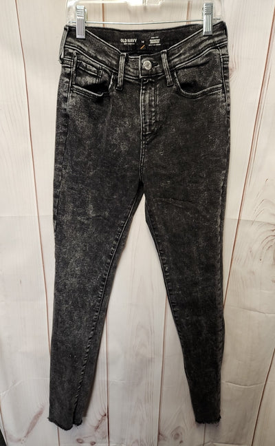 Old Navy Girl's Size 14 Black Jeans High Rise Rockstar Jeggings