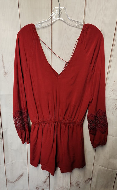 Express Women's Size S Red Romper