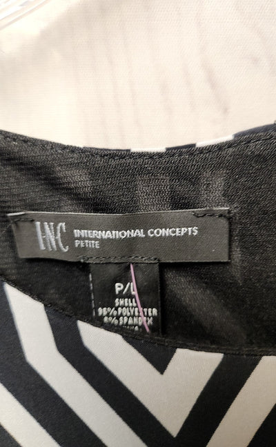 INC Women's Size L Black & White Dress
