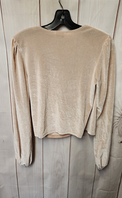 Arizona Women's Size M Pale Pink Long Sleeve Top