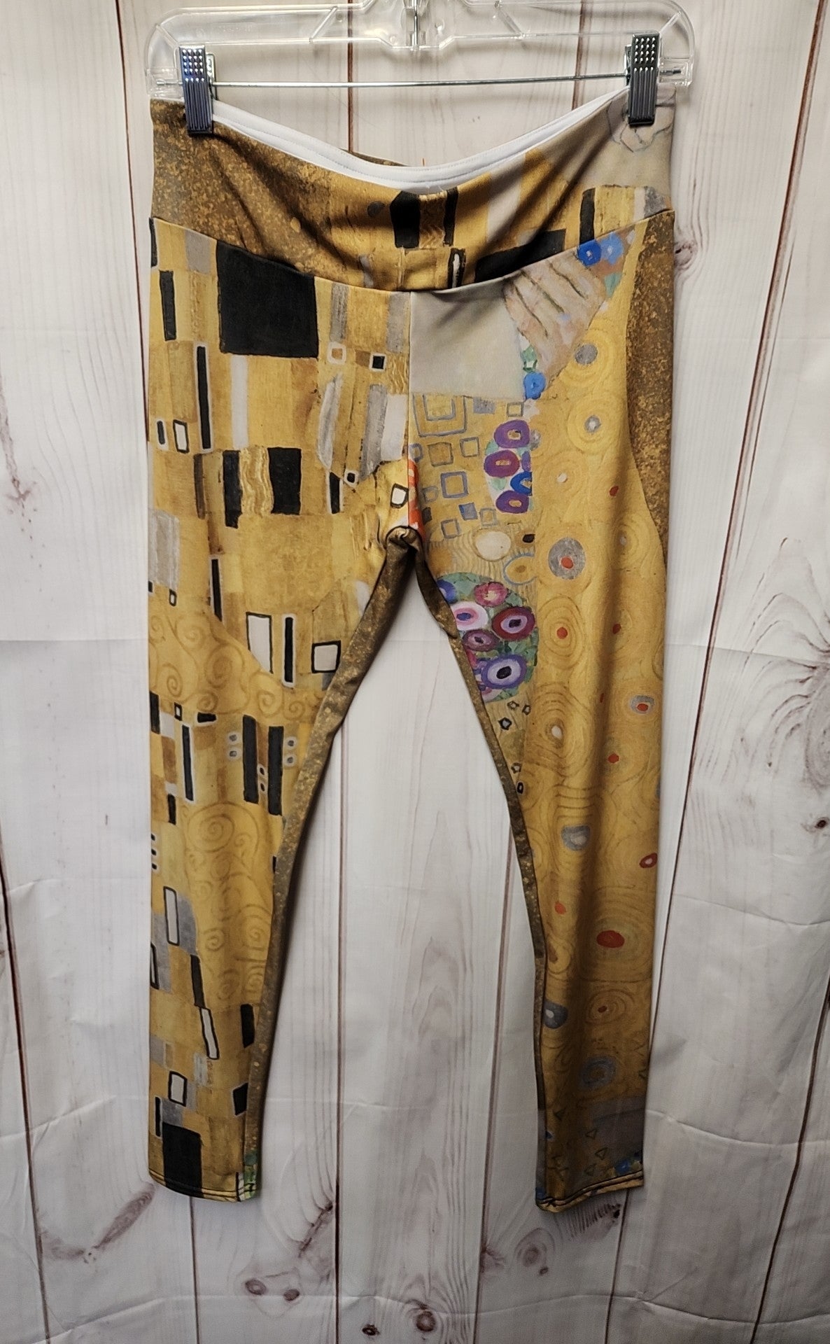 Society6 Women's Size L Yellow Leggings