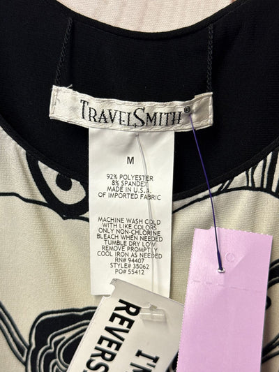 Travel Smith Women's Size M White & Black Reversible Dress
