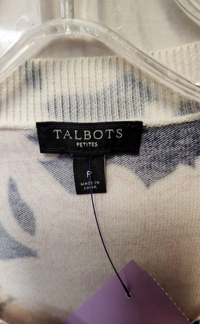 Talbots Women's Size Petite Pink & Blue Cardigan