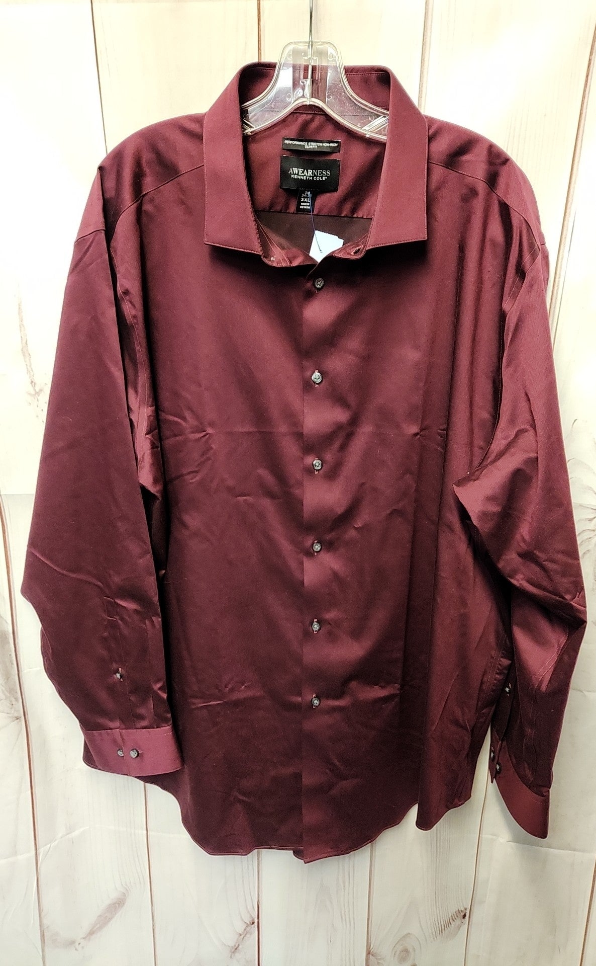 Awearness Kenneth Cole Men's Size 3X Maroon Shirt