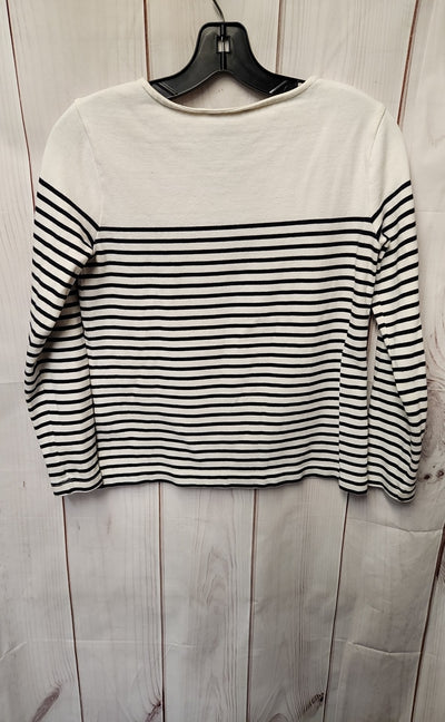 Banana Republic Women's Size XS White & Black Long Sleeve Top