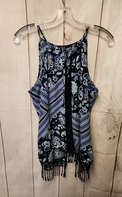 NWT Soho Women's Size L Blue Sleeveless Top