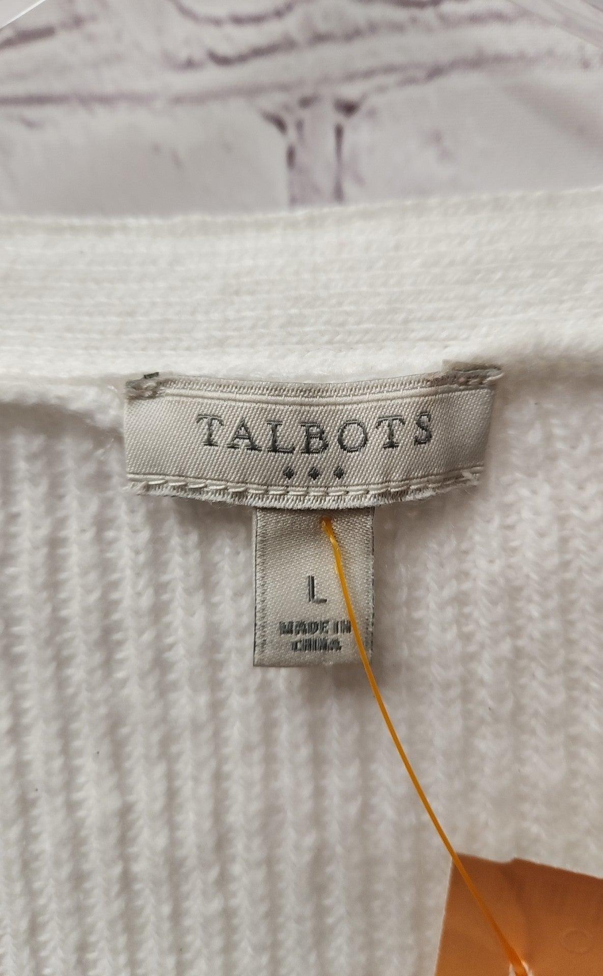 Talbots Women's Size L White Sweater