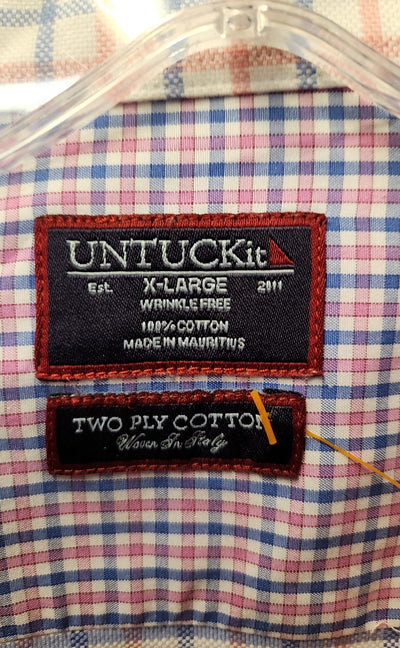 Untuckit Men's Size XL Pink Shirt