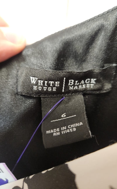 White House Black Market Women's Size 6 White & Black Dress