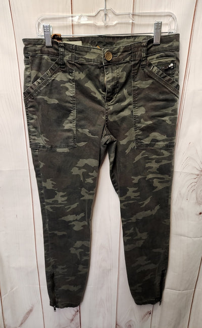 Kut from the Kloth Women's Size 8 Green Camo Pants Ankle Skinny