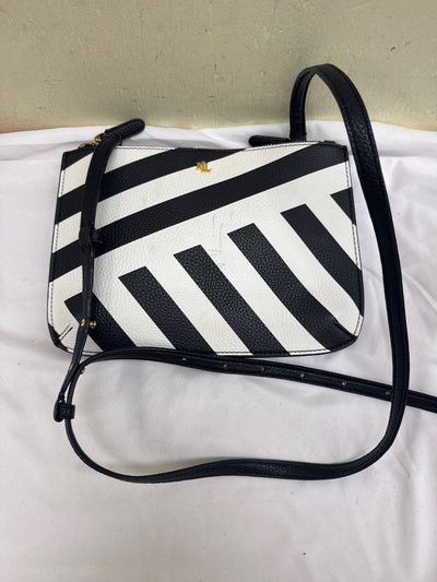 Ralph Lauren Black & White Purse Bag AS IS - marks on front