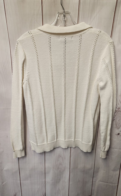Metric Knits Women's Size M White Sweater