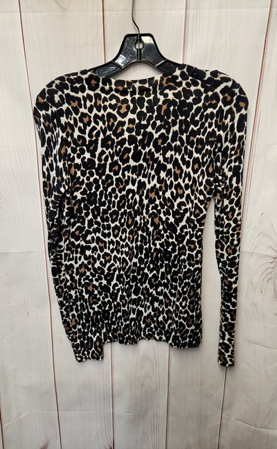 J Crew Women's Size XS Brown Animal Print Sweater