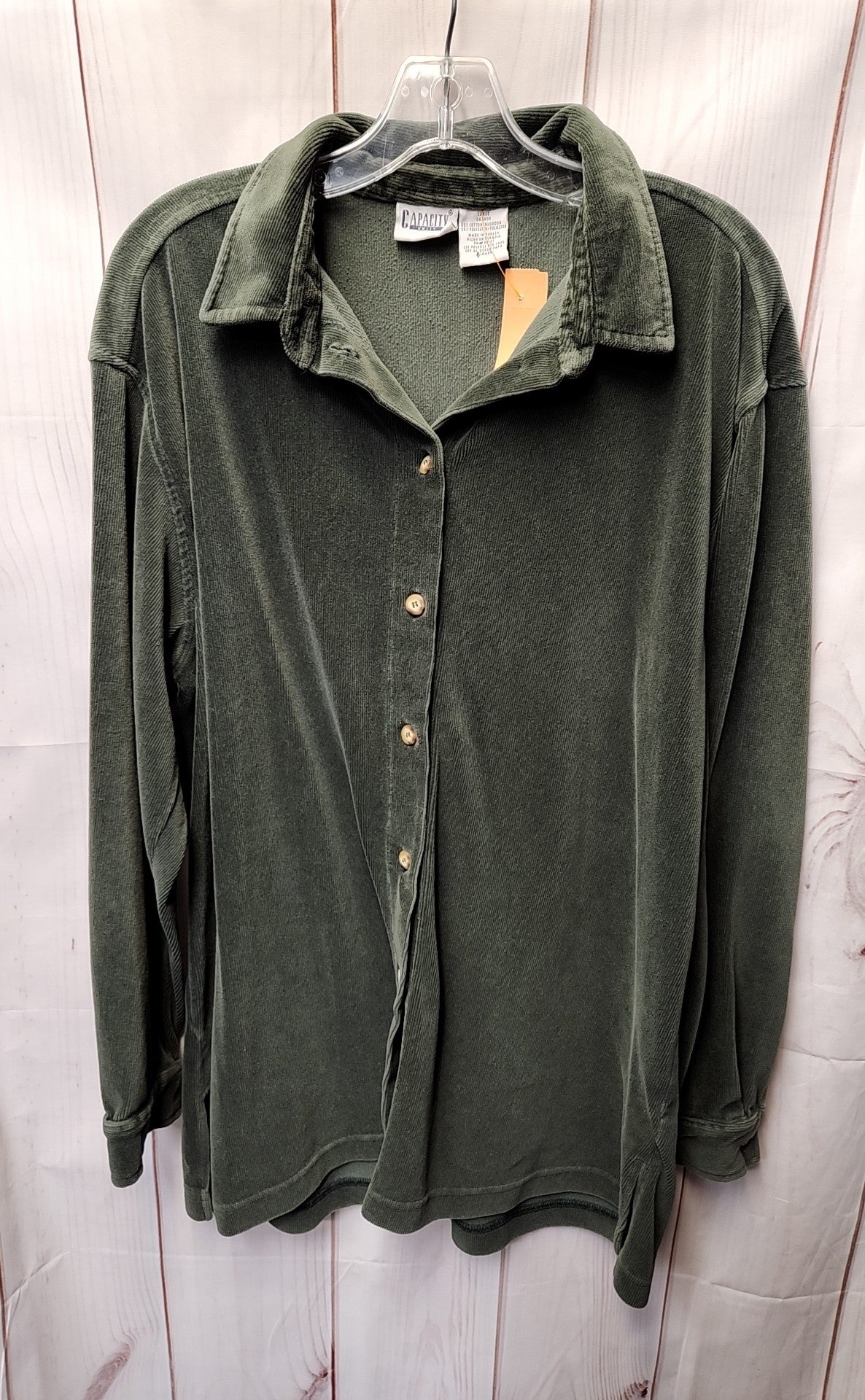 Capacity Men's Size L Green Shirt