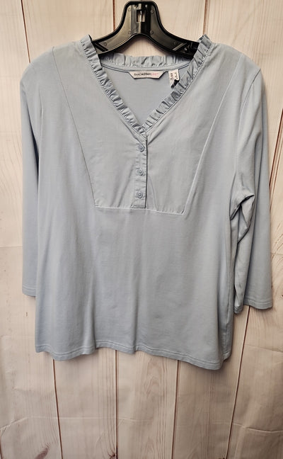 Isaac Mizrahi Live Women's Size XS Light Blue 3/4 Sleeve Top