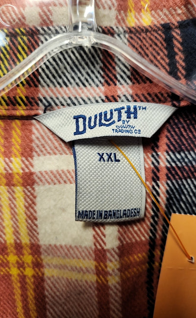 Duluth Men's Size XXL Pink & Navy Shirt