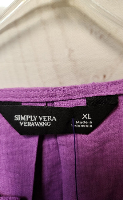 Simply Vera Women's Size XL Purple Long Sleeve Top