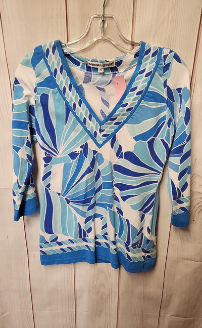 Barbara Gerwit Women's Size S Blue 3/4 Sleeve Top
