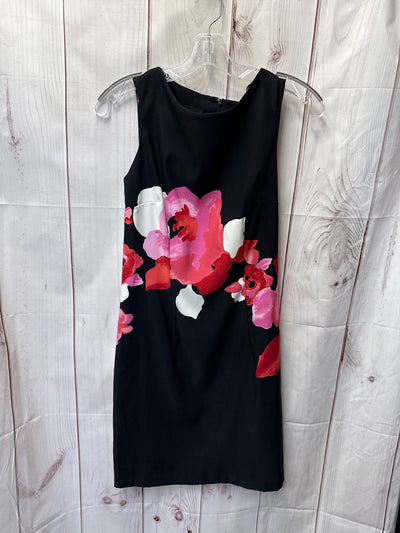 AB studio Women's Size 4 Black & Pink Floral Dress