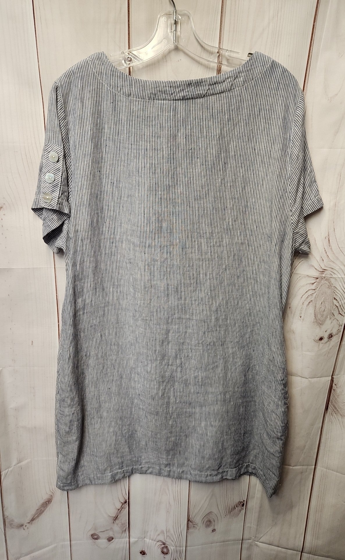 Tahari Women's Size XL Gray Linen Dress