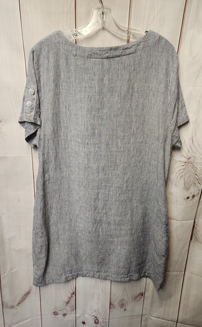 Tahari Women's Size XL Gray Linen Dress