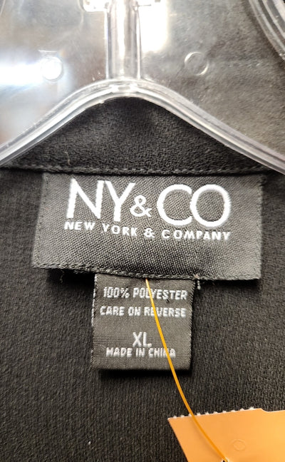 NY & Co Women's Size XL Black Long Sleeve Top