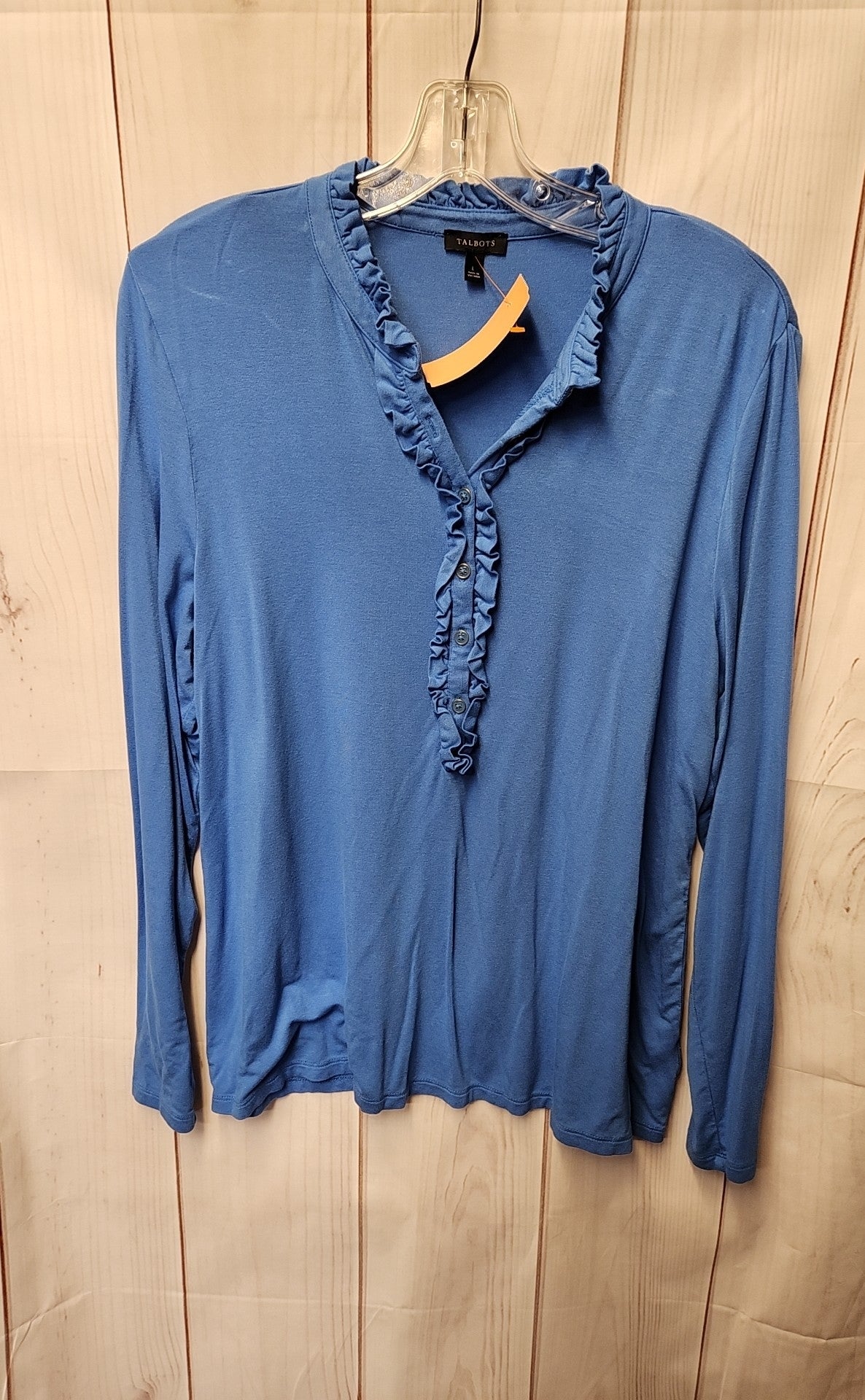 Talbots Women's Size L Blue Long Sleeve Top