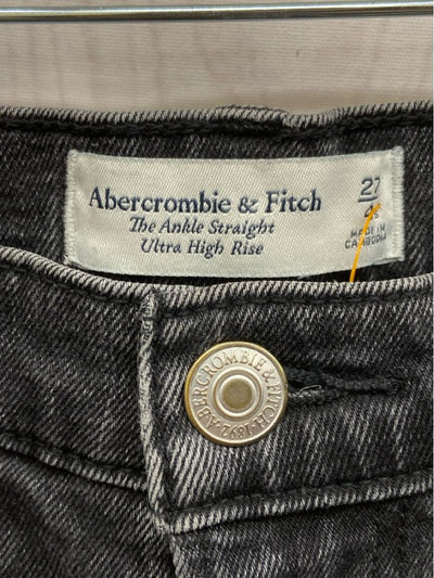 Abercrombie & Fitch Women's Size 4 Black Jeans The Ankle Straight Ultra High Ris