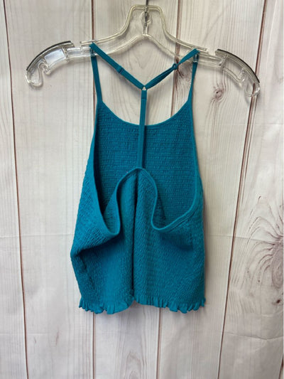 So Women's Size XXL Teal Sleeveless Top