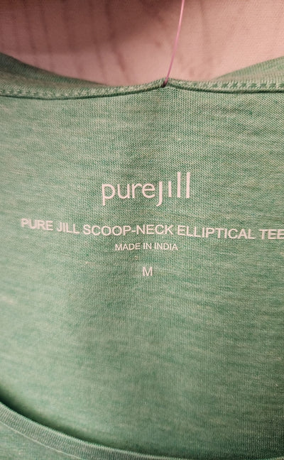 Pure Jill Women's Size M Green Short Sleeve Top