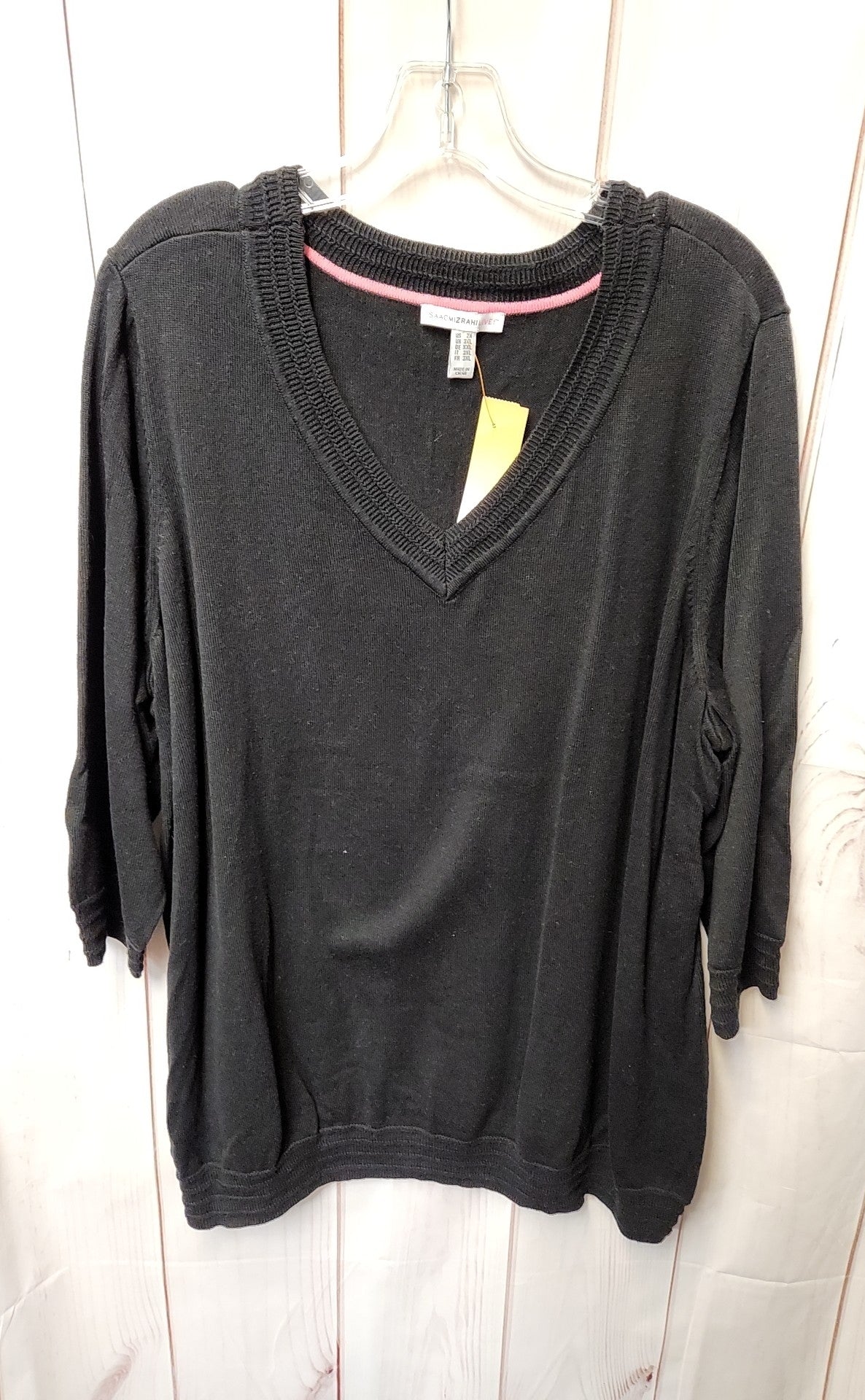 Isaac Mizrahi Live Women's Size 2X Black Sweater